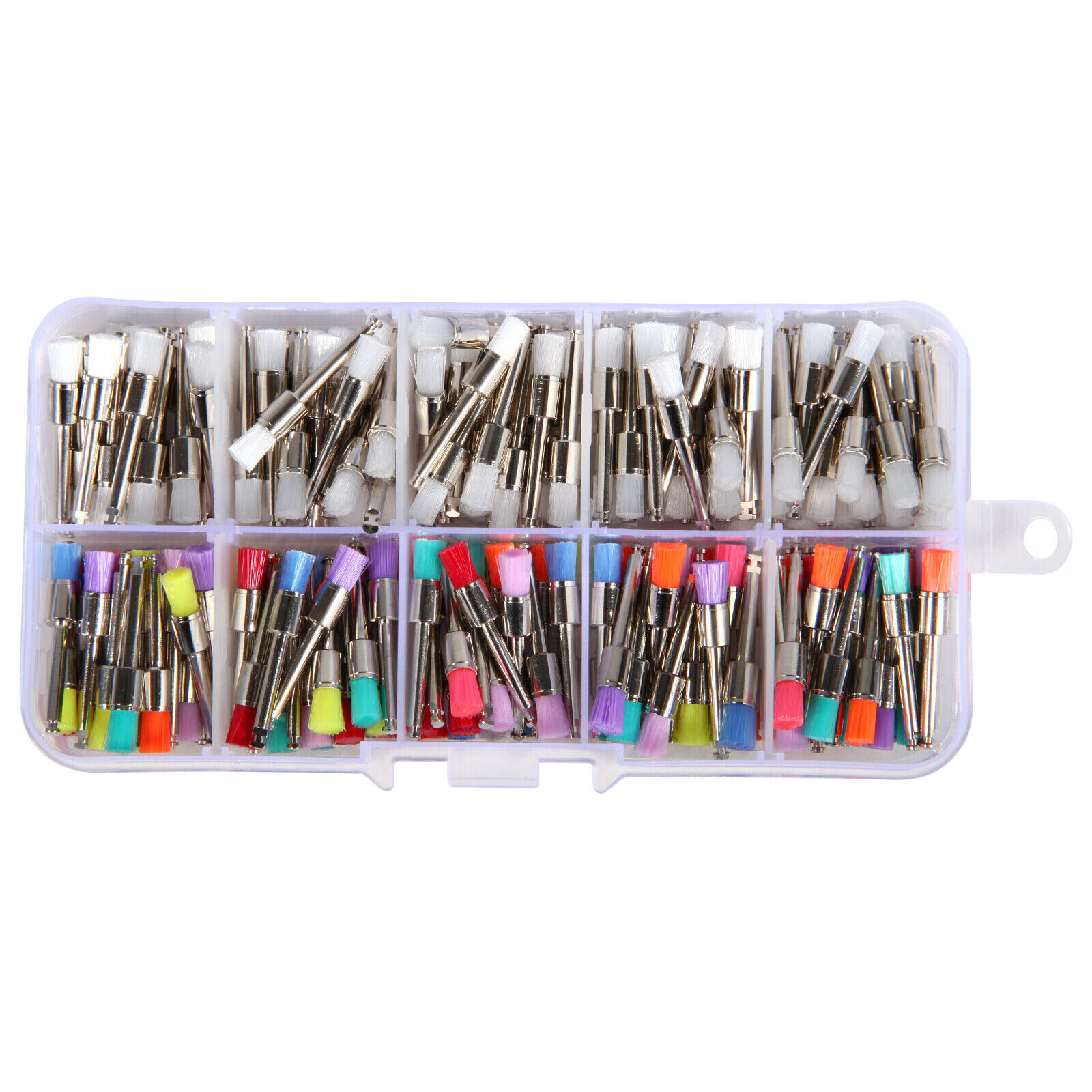 200Pcs Dental Nylon Materials Closure Flat Polishing Prophylaxis Brushes