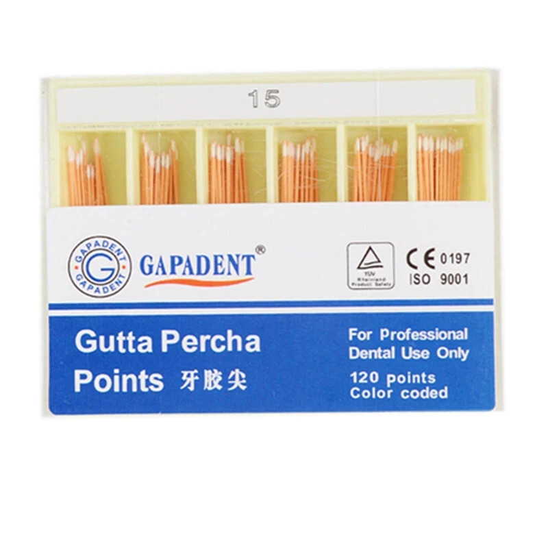 Dental Endodontic Root Canal Absorbent Paper Points/Gutta Percha Points #15-40