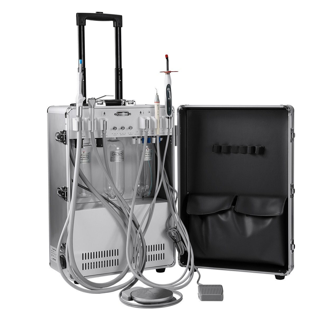 Dental Delivery Unit Cart Air Compressor Suction+LED Curing Light+Scaler P206