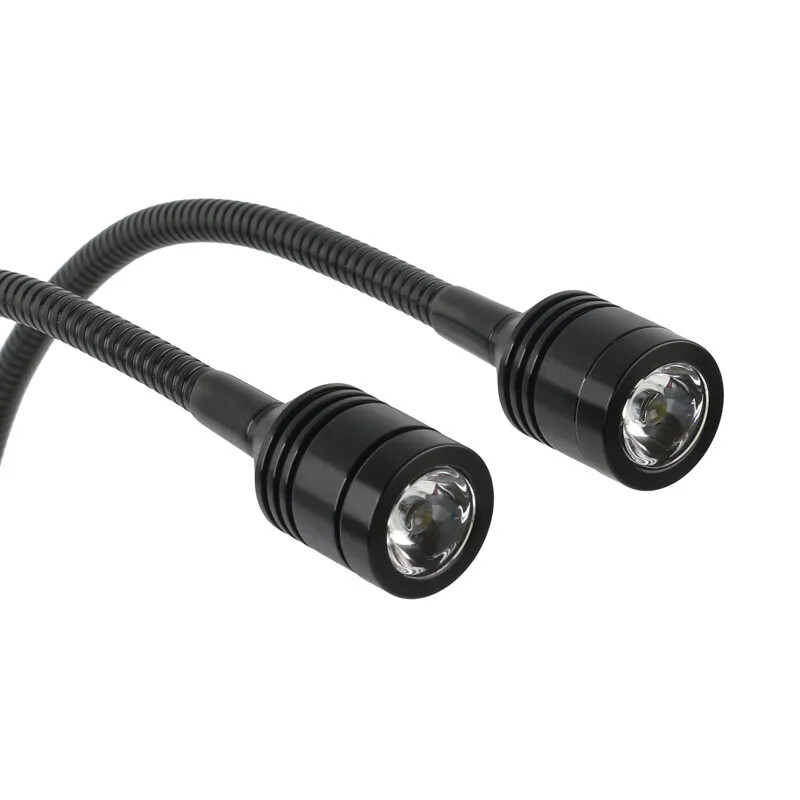 6W 110V 220V Stereo Microscope LED Light Illuminator Gooseneck Spotlight Lamp
