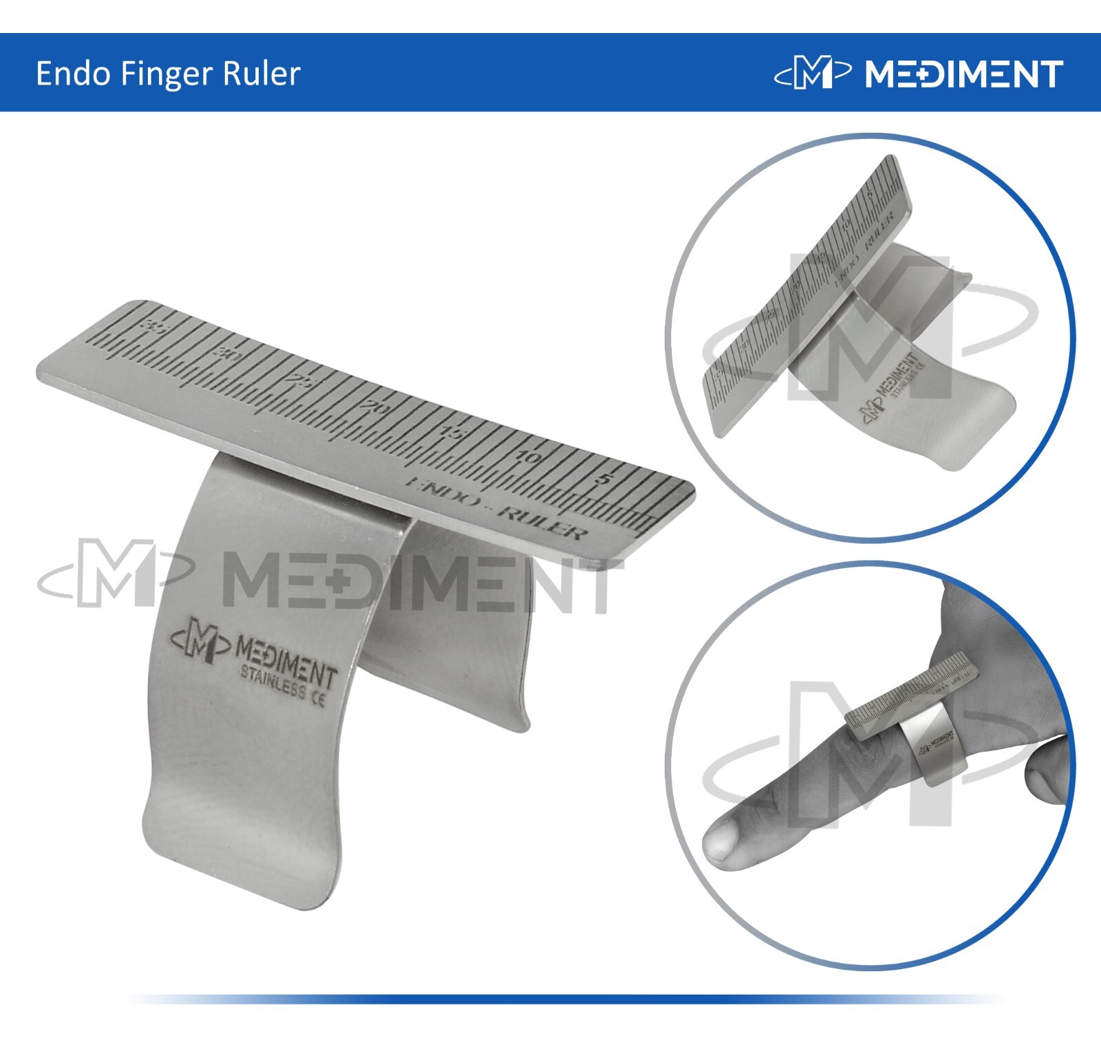 Dental Endo Gauge Finger Ruler Measure 0 To 40mm Endodontic Ring Adjustable New
