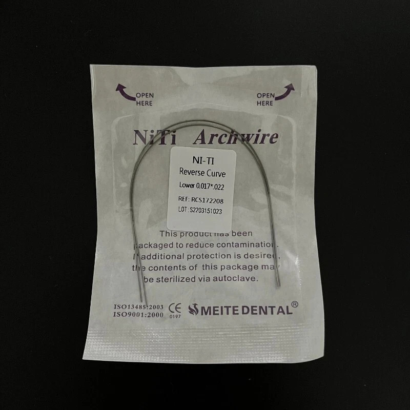 Dental Orthodontic Rectangular Niti Reverse Curve True Arch Wire 2 Pcs/Pack U/L