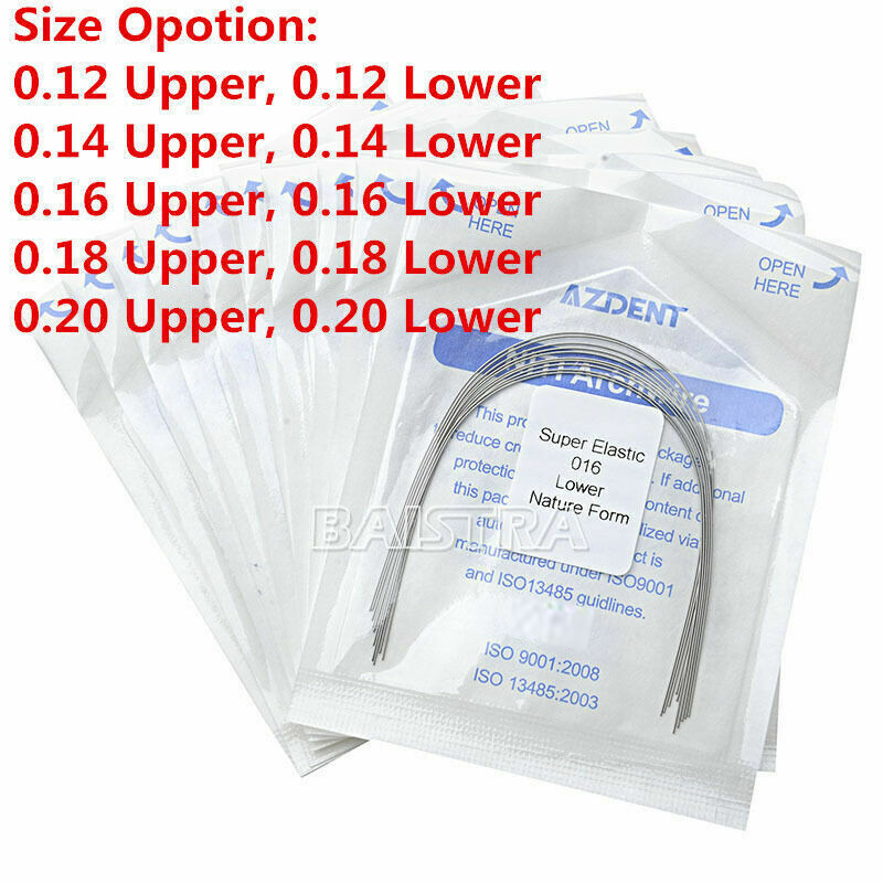 10 X Dental Ortho Supper Elastic Niti Arch Wires Round/Ovoid/Square/Natural Form