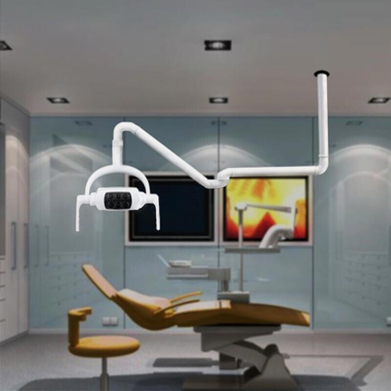Ceiling-Mount Dental LED Light Oral Operatory Lights Shadowless Exam Lamp w/ Arm
