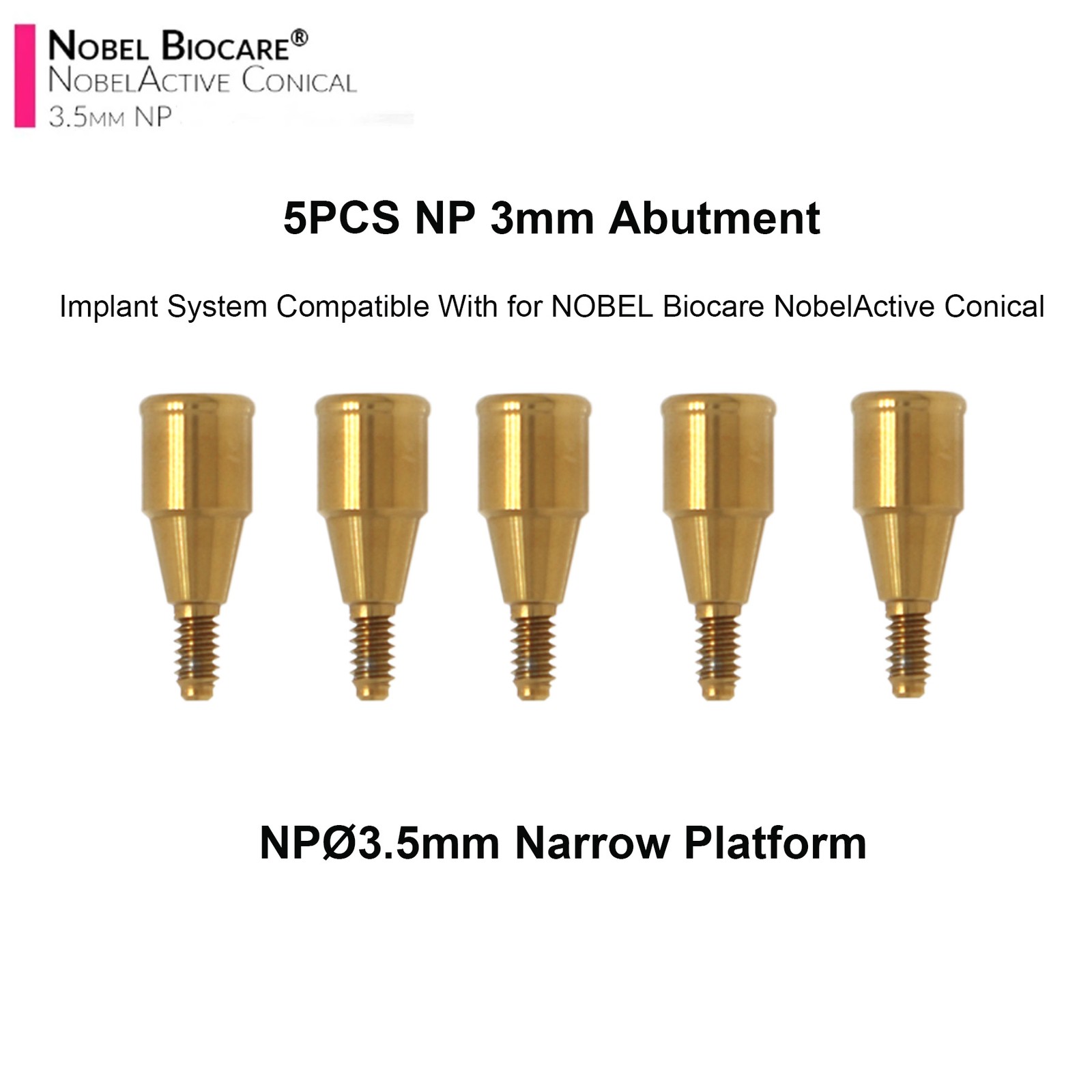 US Overdenture For Nobel Active NPØ3.5mm Locator Abutment Male Caps Inserts Tool