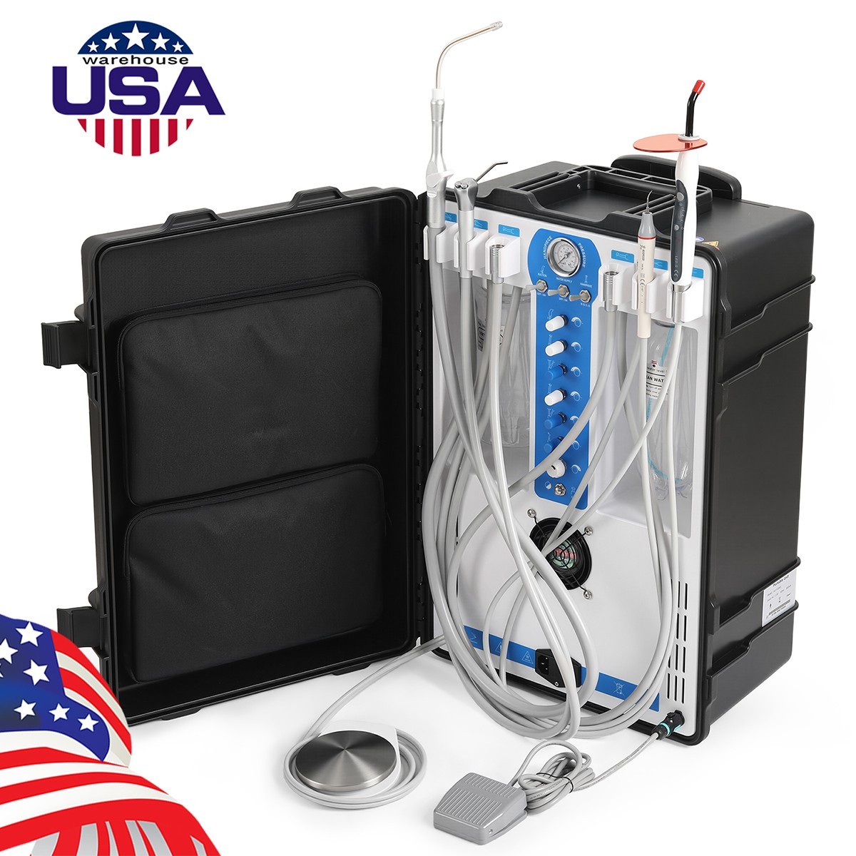 Dental Unit Chair Computer Controlled DC Motor PU /Mobile Dental Delivery Unit