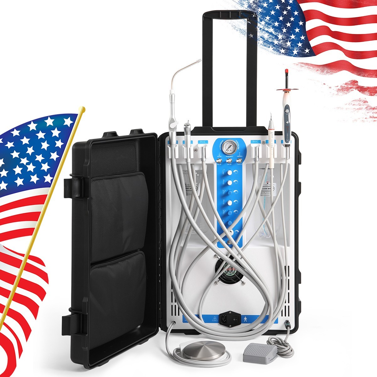 Dental Unit Chair Computer Controlled DC Motor PU /Mobile Dental Delivery Unit