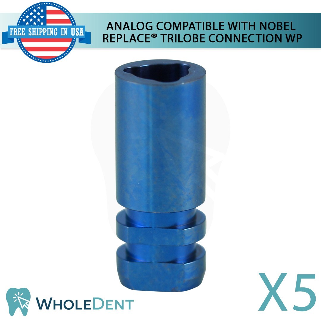 5X Analog Compatible With Nobel Replace Select™ Trilobe Connection WP Ø5.0mm