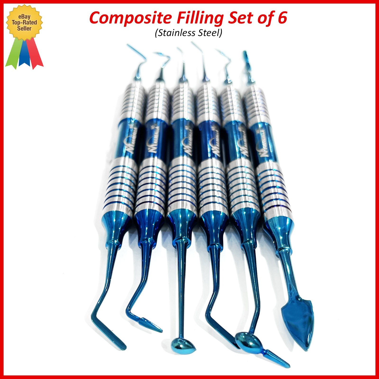 6pcs/set Dental Composite Resin Filling Spatula Repair Restorative Instruments