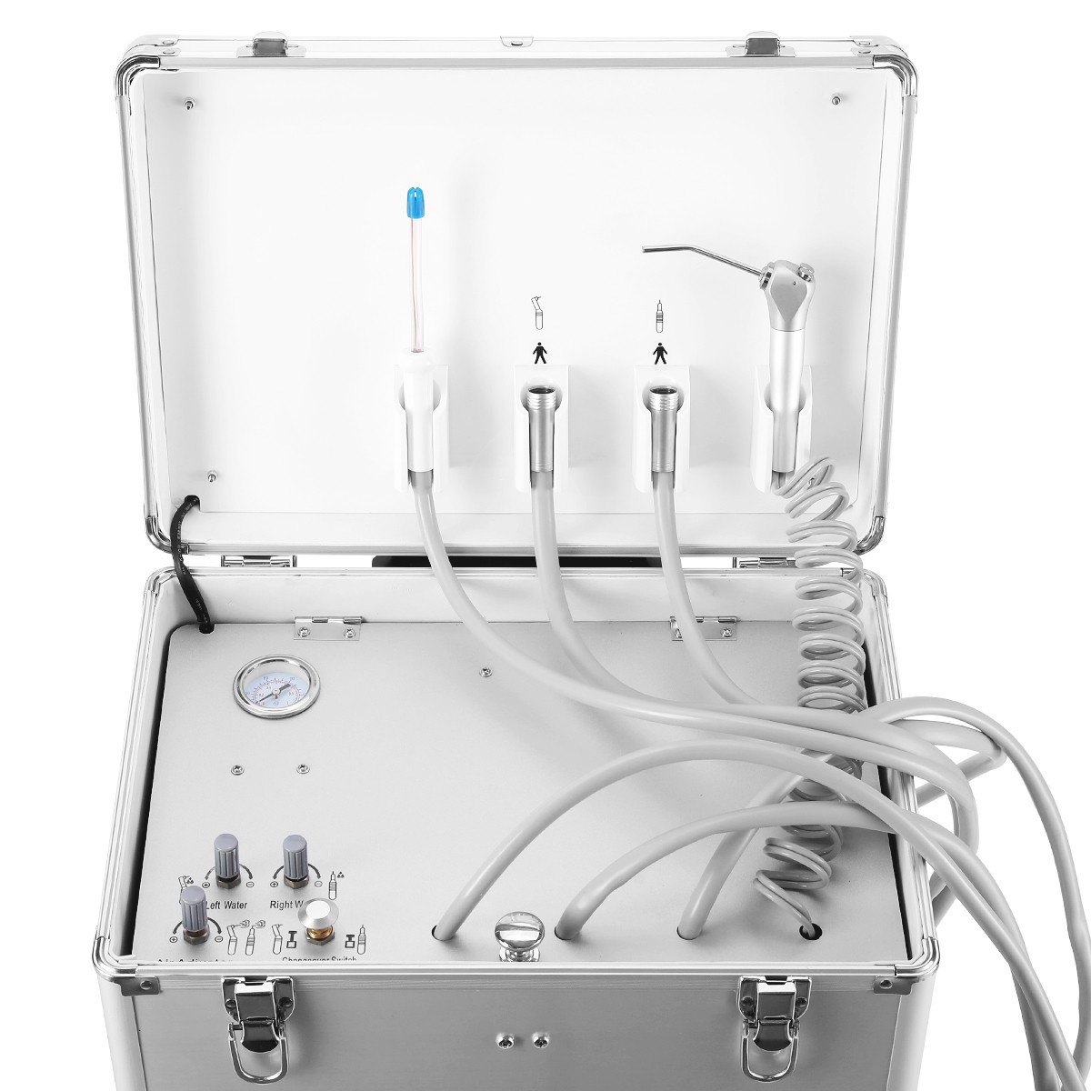 Dental Portable Mobile Delivery Unit System With Suction Air Compressor 4Hole