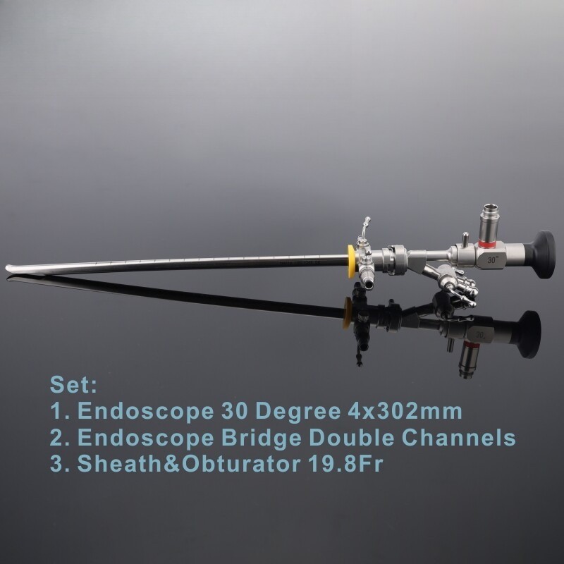 Rigid Urology Cystoscope 30 Degree 4x302mm Sheath & Endoscope Bridge