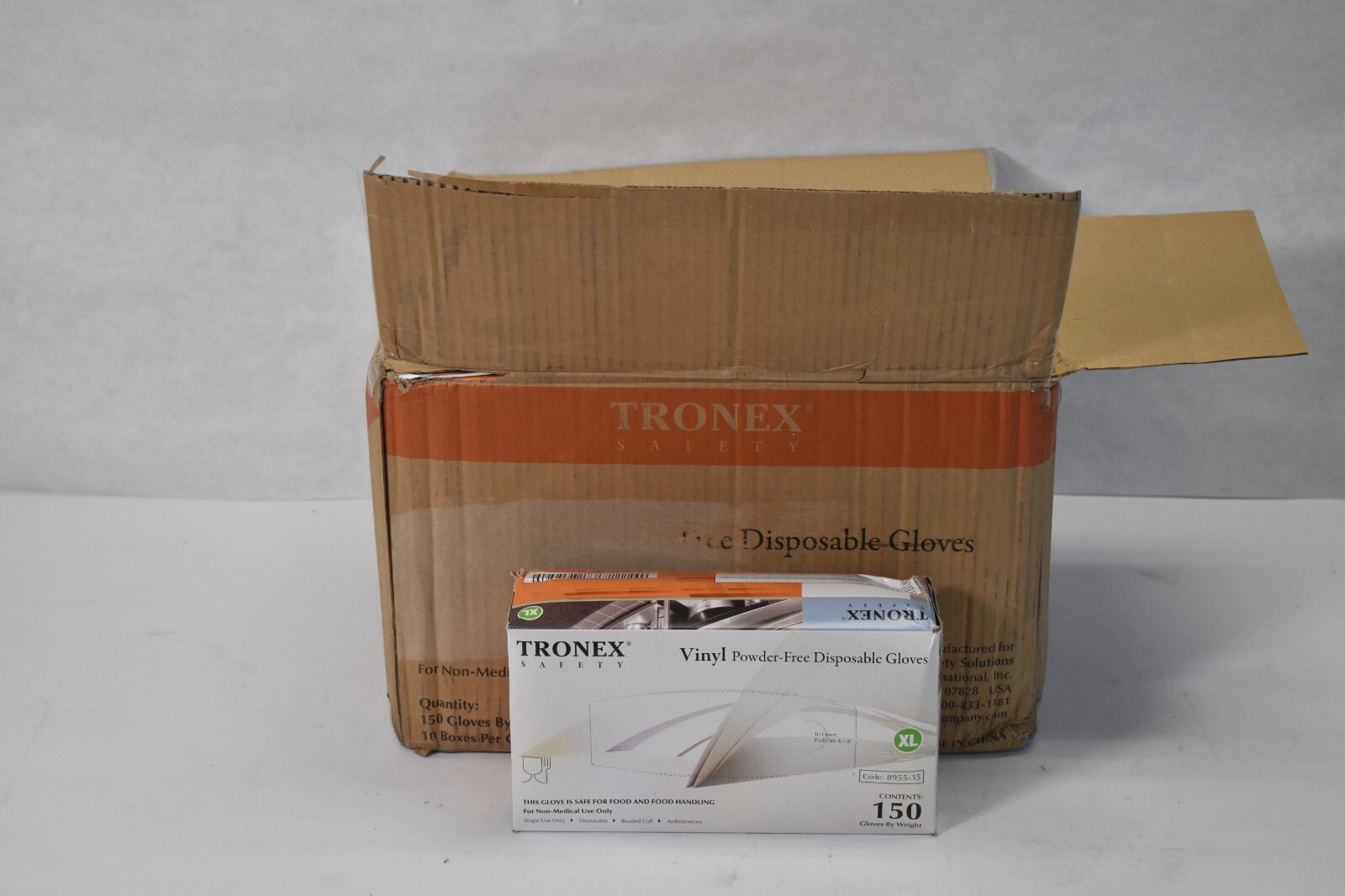 Tronex Safety Vinyl Powder-Free Disposable Gloves X-Large 8955-35 1500 Pack