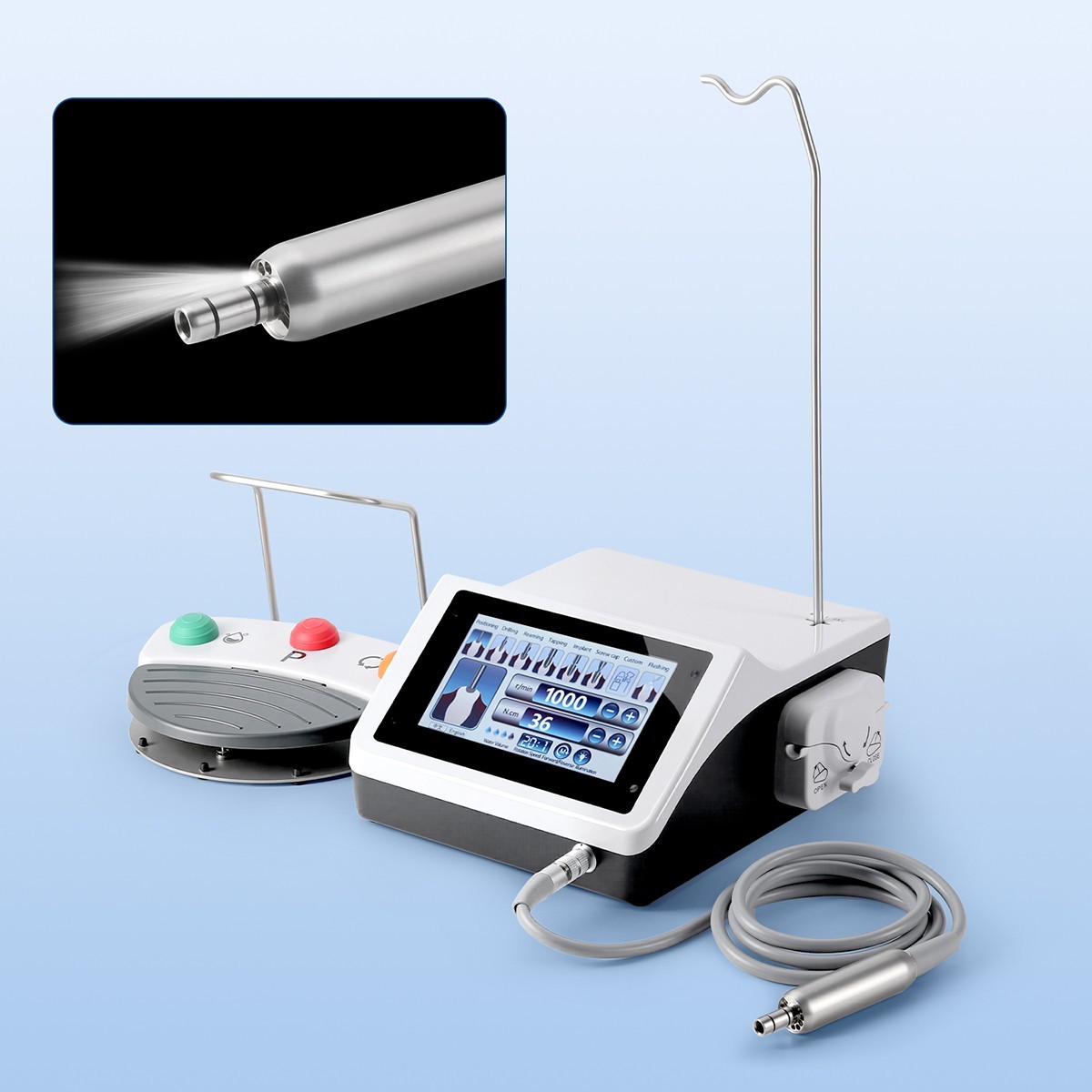Dental Implant Motor System Surgical Brushless Motor 20:1 Contra Angle UPS