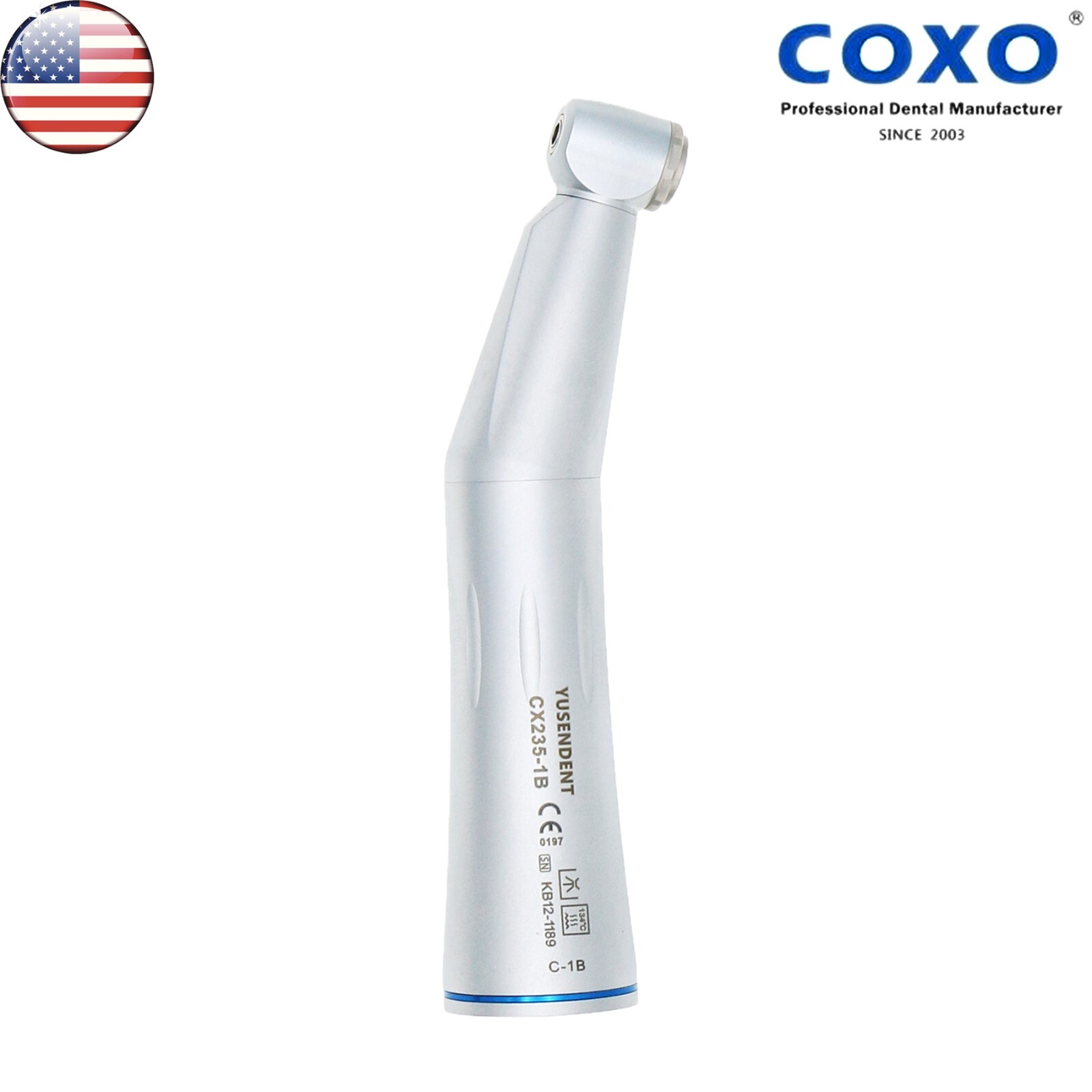 US COXO Dental Inner Water Low Speed Contra Angle Air Motor Straight Handpiece