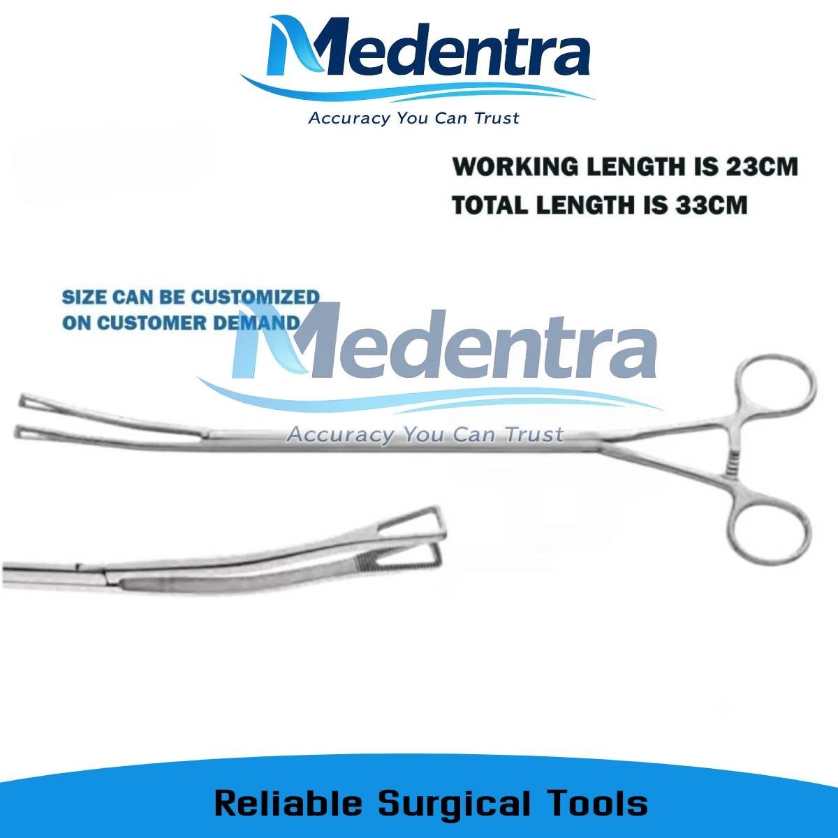 Thoracic Lung Grasper – 13″ Curved Jaws for VATS/MIS Procedures