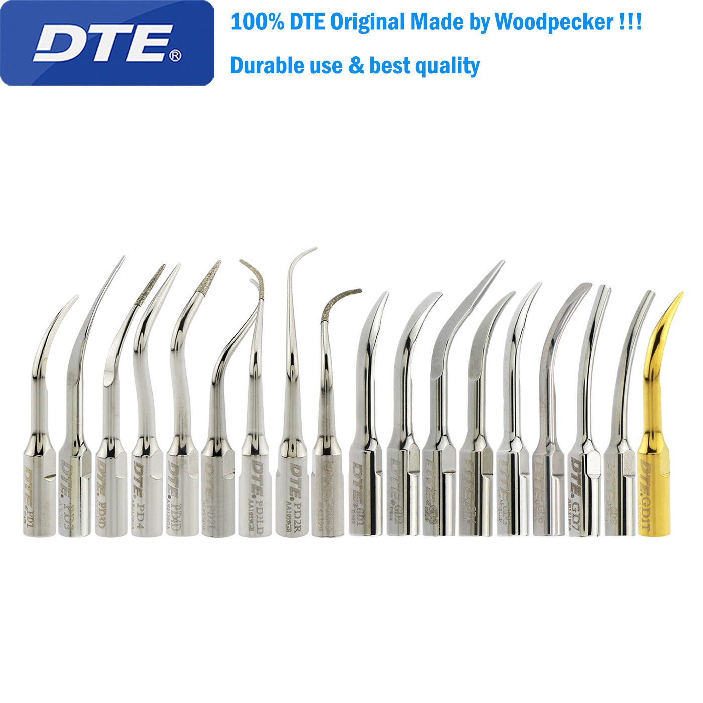 Woodpecker DTE Tips Dental Ultrasonic Piezo Scaler Fit EMS NSK SATELEC Handpiece