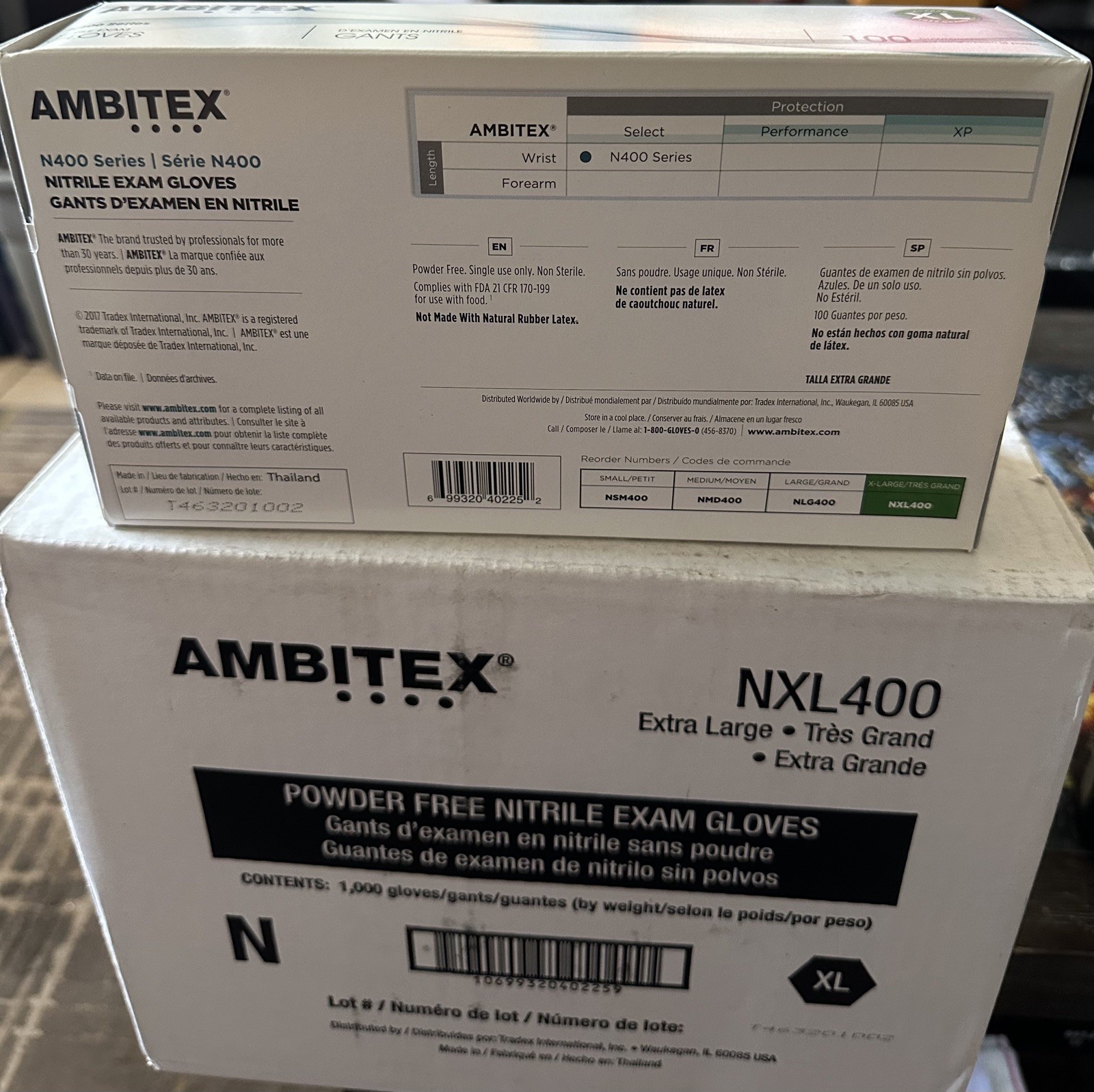 Ambitex Nitrile N400 series – Blue X-Large 100/Box