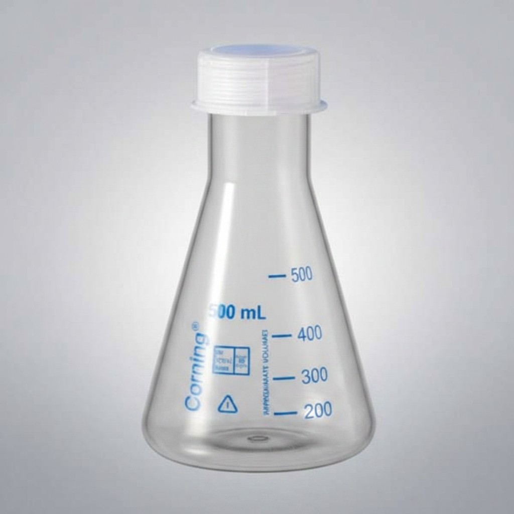 Corning Erlenmeyer Flask 50 ml Screw Cap Narrow Mouth PP Total of 12 Flasks