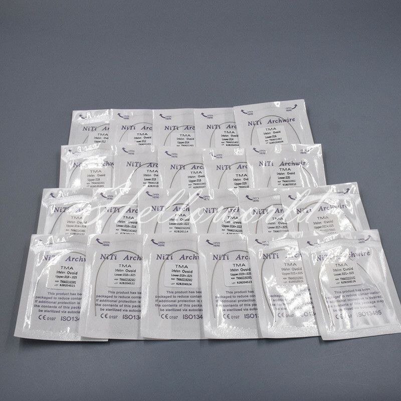 10 Packs Dental TMA Arch Wire Upper/Lower Titanium Molybdenum Alloy Rectangular