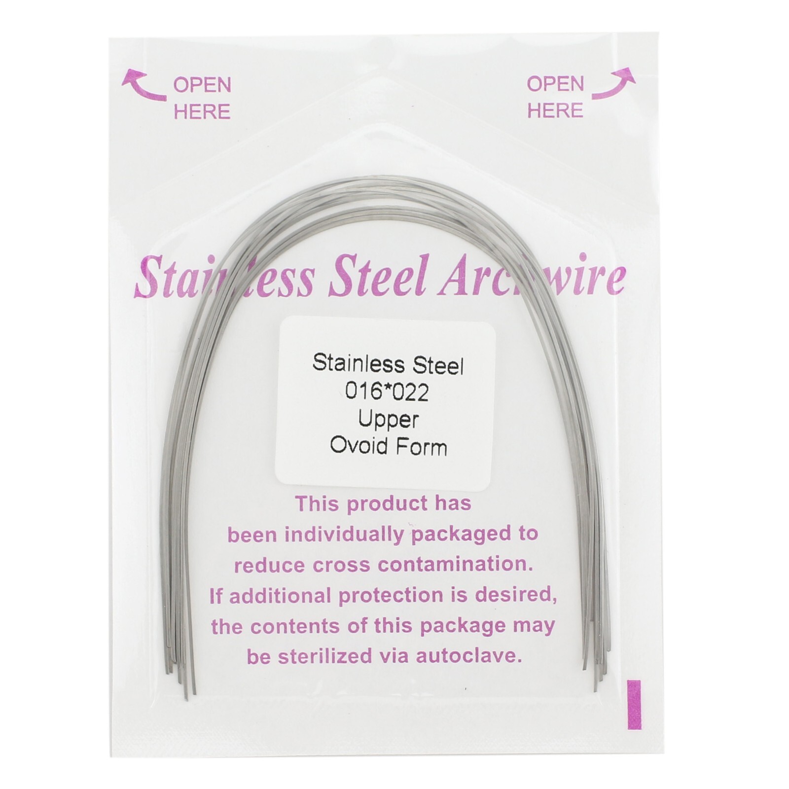 100PCS Orthodontic Stainless Steel Arch Wire Ovoid Form Round Rectangular Squre
