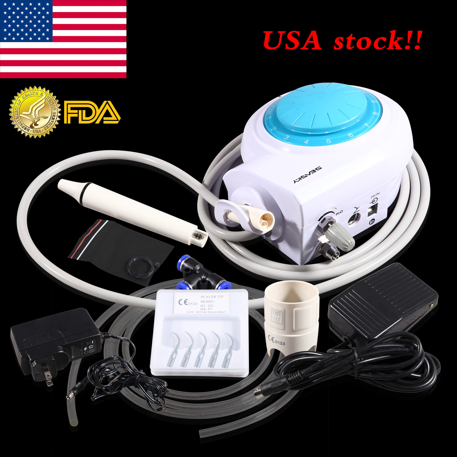 Dental Ultrasonic Piezo Scaler W/ Detachable Handpiece Scaling fit Cavitron EMS
