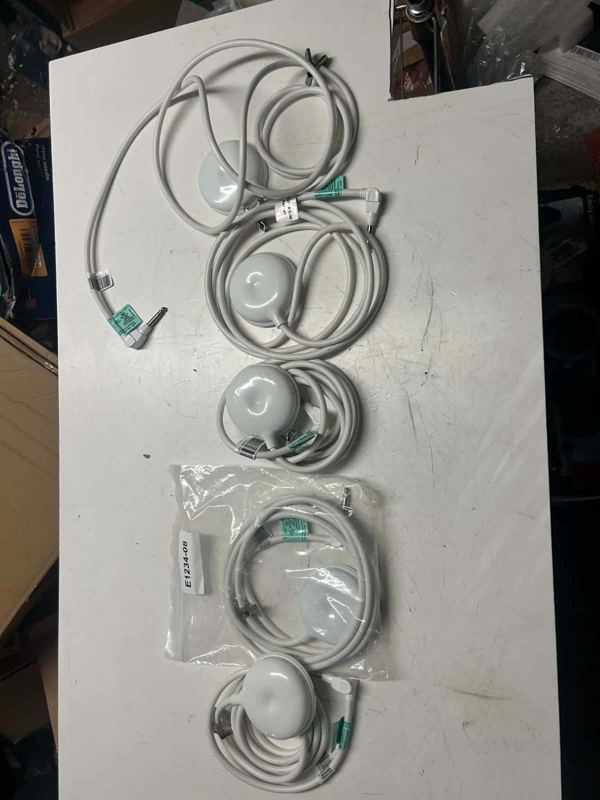 Lot of 5 Padcall Cord Conductor 13201b-10w E1234-08 Pneumatic Air Activated