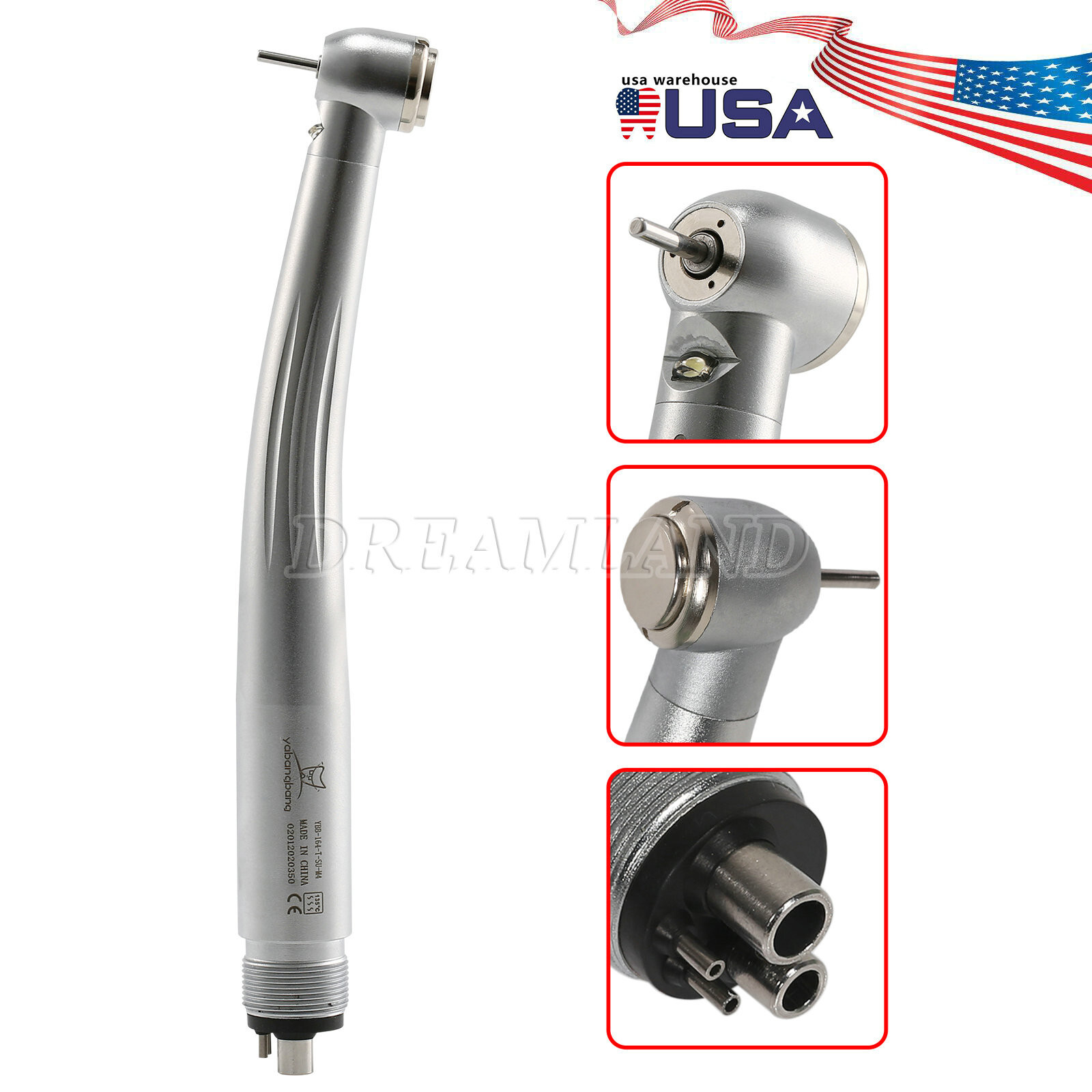 NSK Style Dental (Fiber Optic LED E-generator) High Speed Handpiece 2/4 Holes US