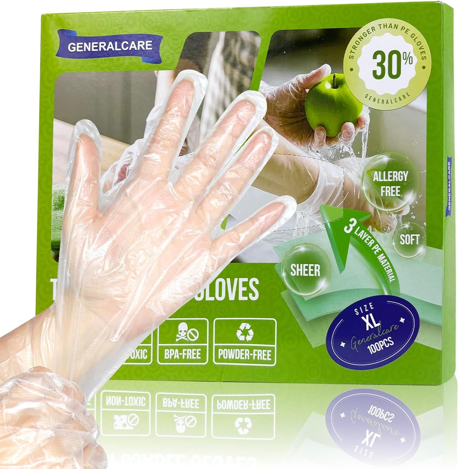 Disposable TPE Cooking Gloves, Latex Free Powder Free, Food Prep Kitchen Heat