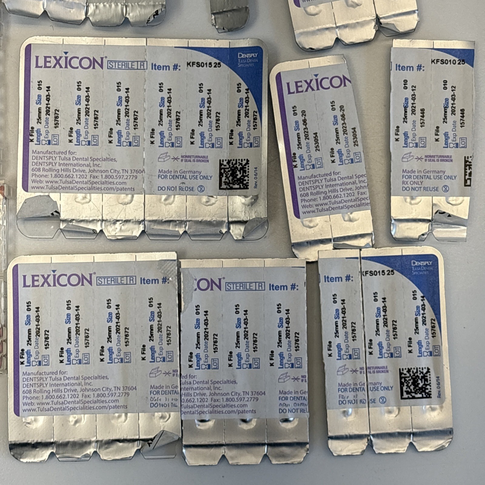 LOT Dentsply Flexofile Endodontic Files Germany 111 Pcs 21mm 25mm 31mm