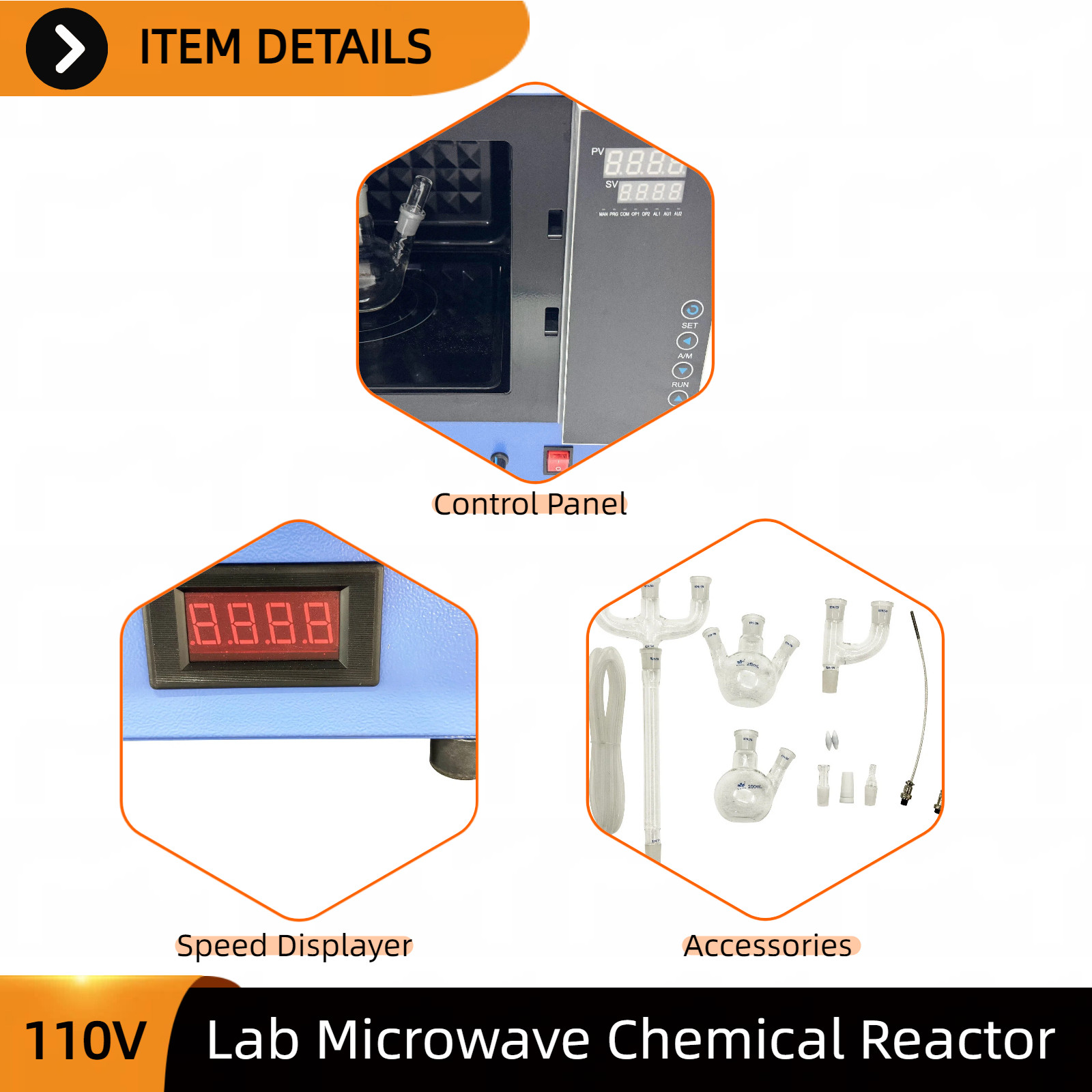 110V Variable Frequency Microwave Synthesizer 30-Segment Temp Control for Lab