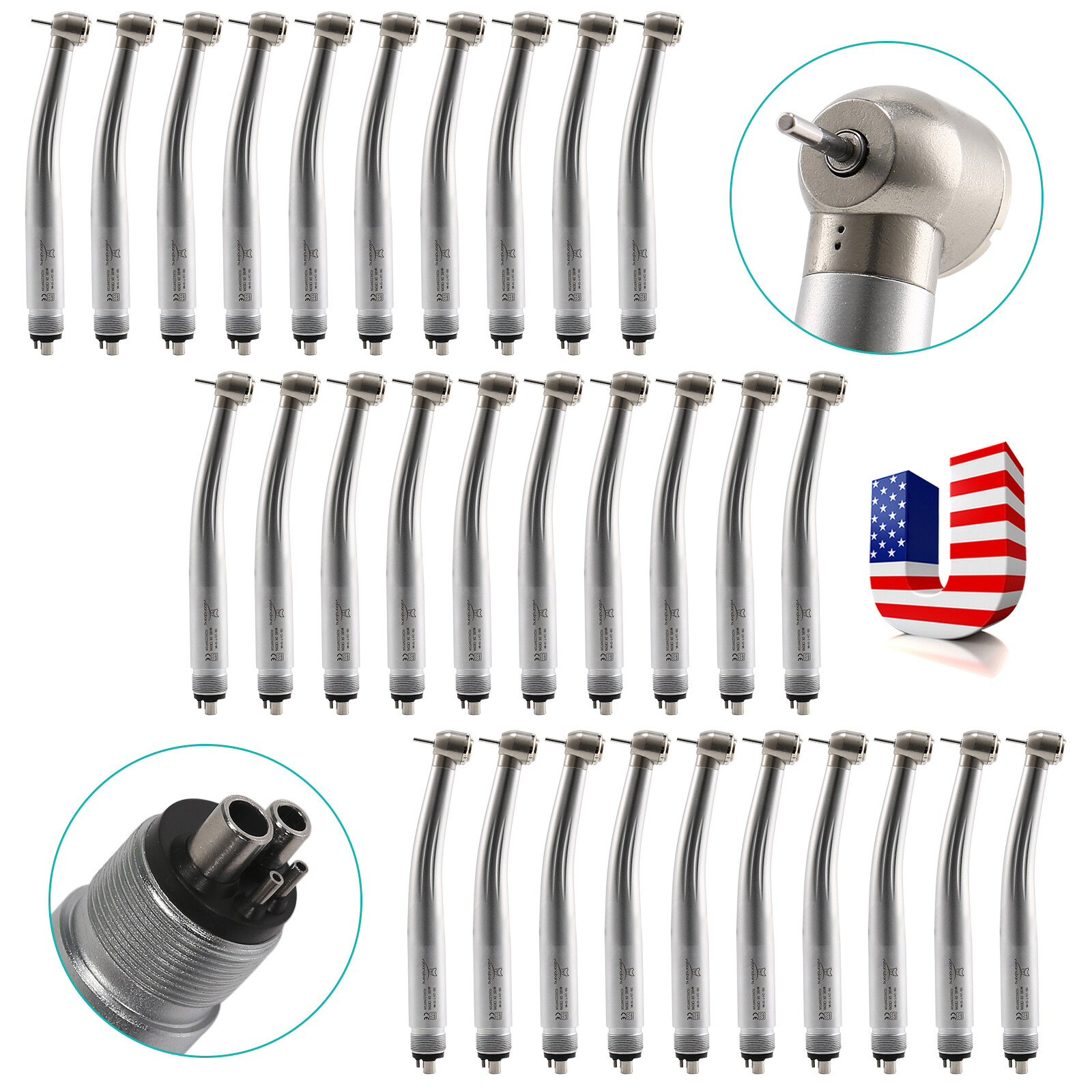 1-100 NSK Style PANA Dental High Speed Handpiece Torque 4 Hole Midwest F2
