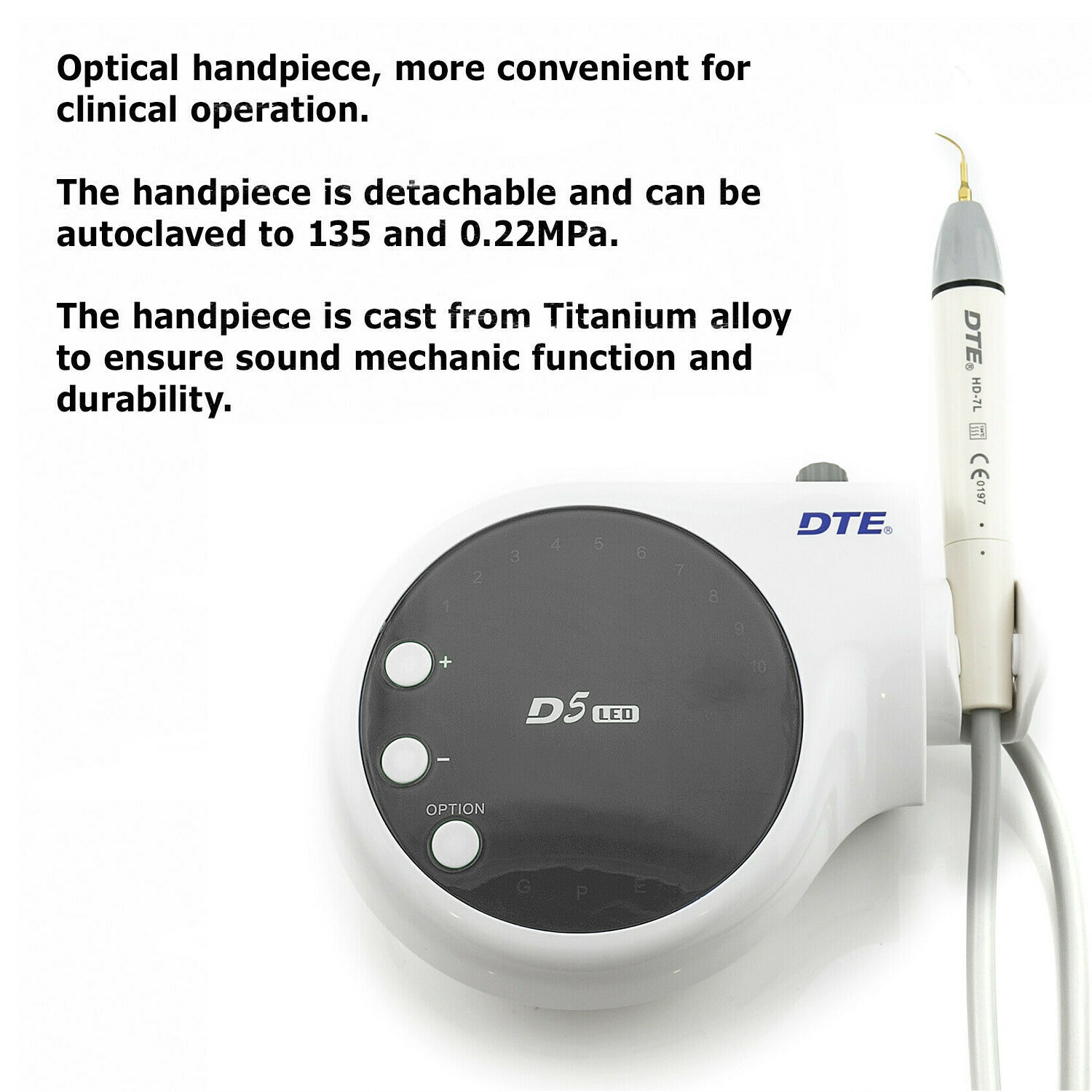 Woodpecker Dental DTE D5 D7 S6 LED Ultrasonic Piezo Scaler Handpiece SATELEC