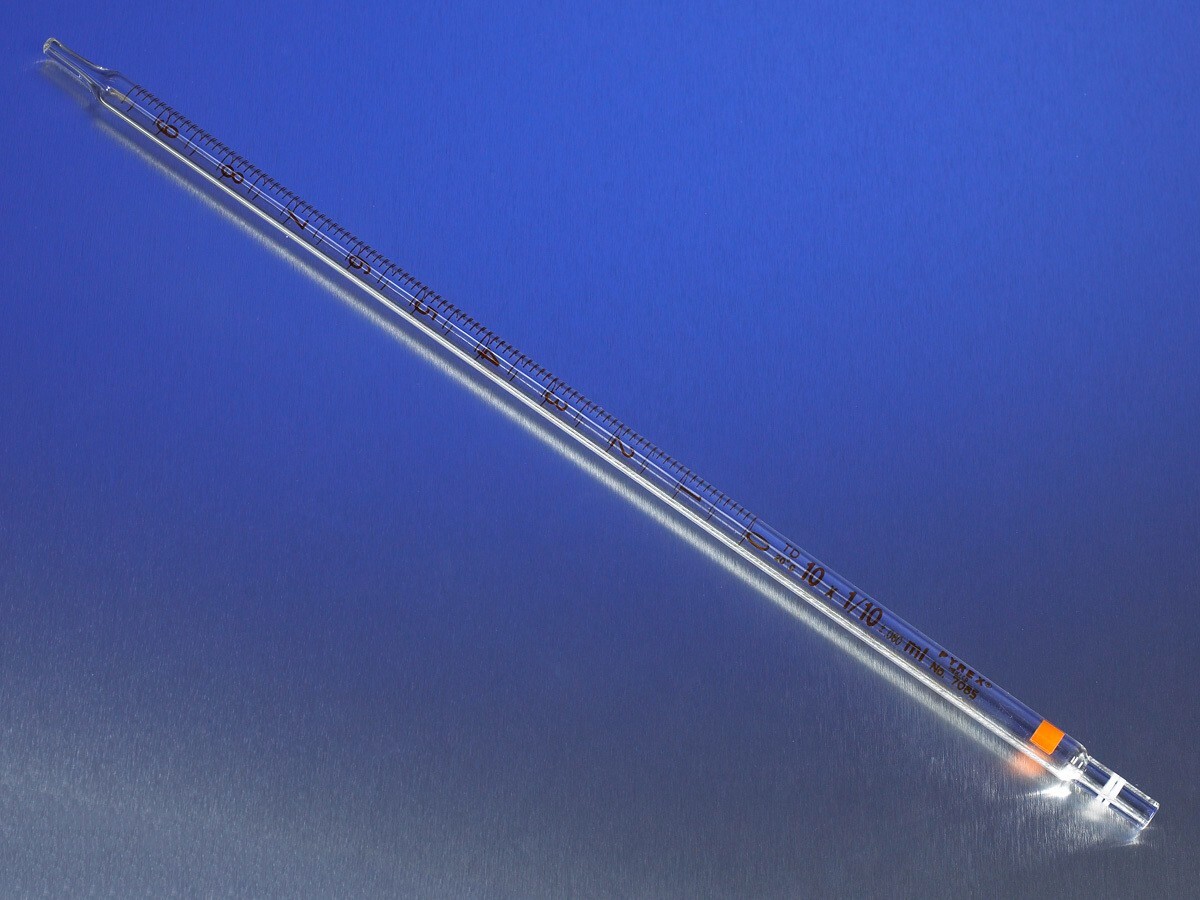 PYREX® 1 mL Reusable Serological Pipets, 0.1 mL Graduation Intervals, TD, Color-