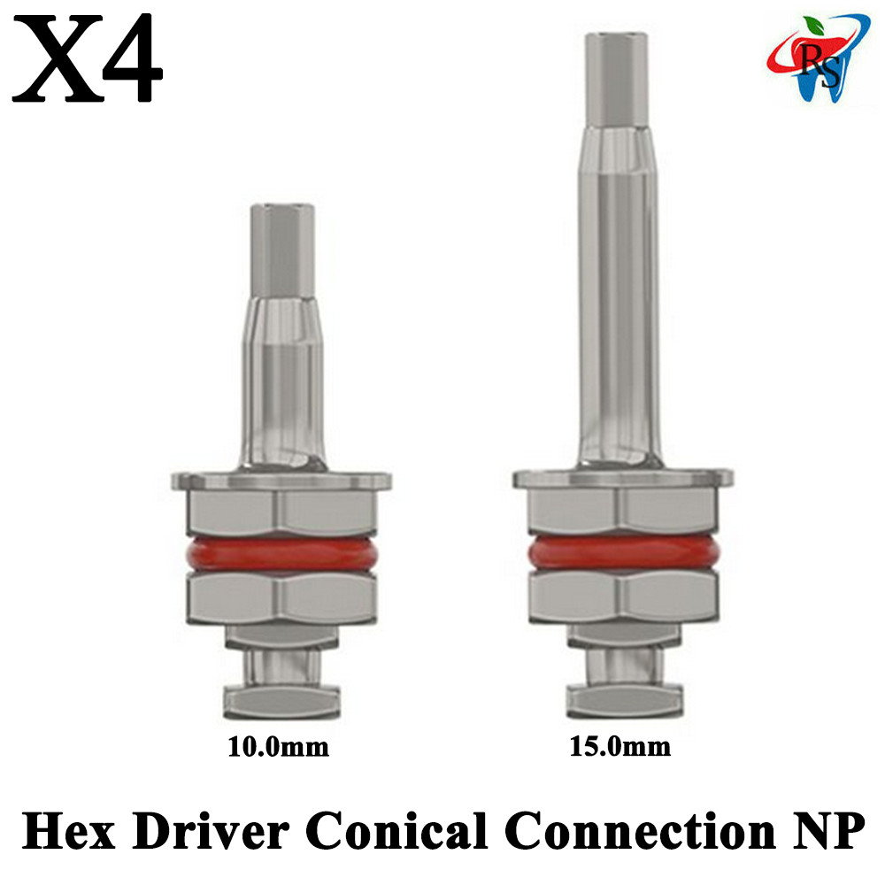 4pcs Dental Slim Fixation Ratchet Hex Driver Conical Connection 2.25mm NP Tools