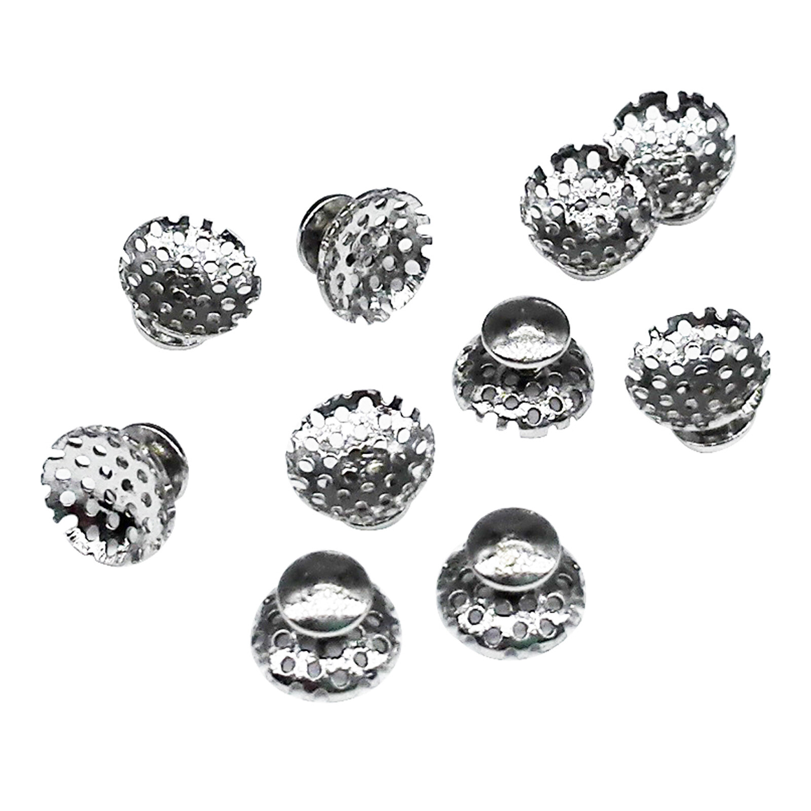 50 Pcs Dental Orthodontic Lingual Buttons Perforated Type Bondable Hole New