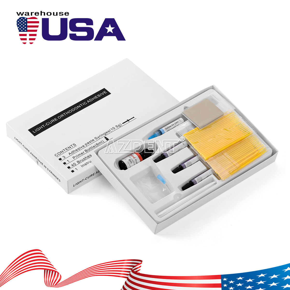 2 Boxes Dental Orthodontic Bonding Bracket Light Cure Adhesive Kit US
