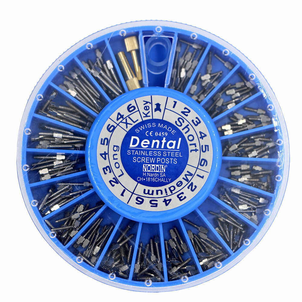 120/240 Pcs Dental Assorted Cross Head Root Conical Stainless Steel Screw Plated