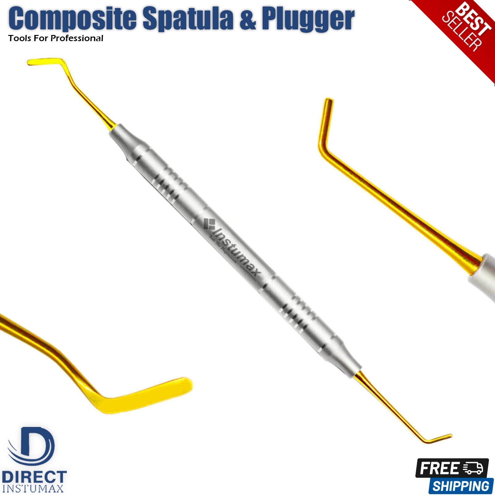 Dental Composite Filling Kit 5Pcs Restorative Instruments Cig#6 Cement Spatula