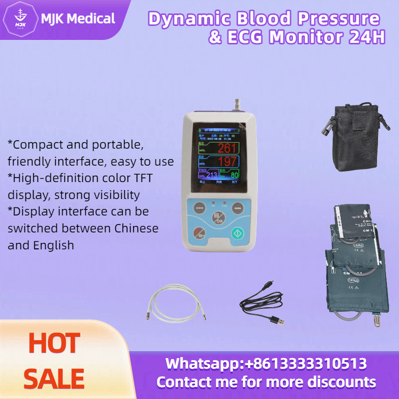 Ambulatory Blood Pressure Monitor, 24H NIBP Holter with 3 Cuffs, ABPM50