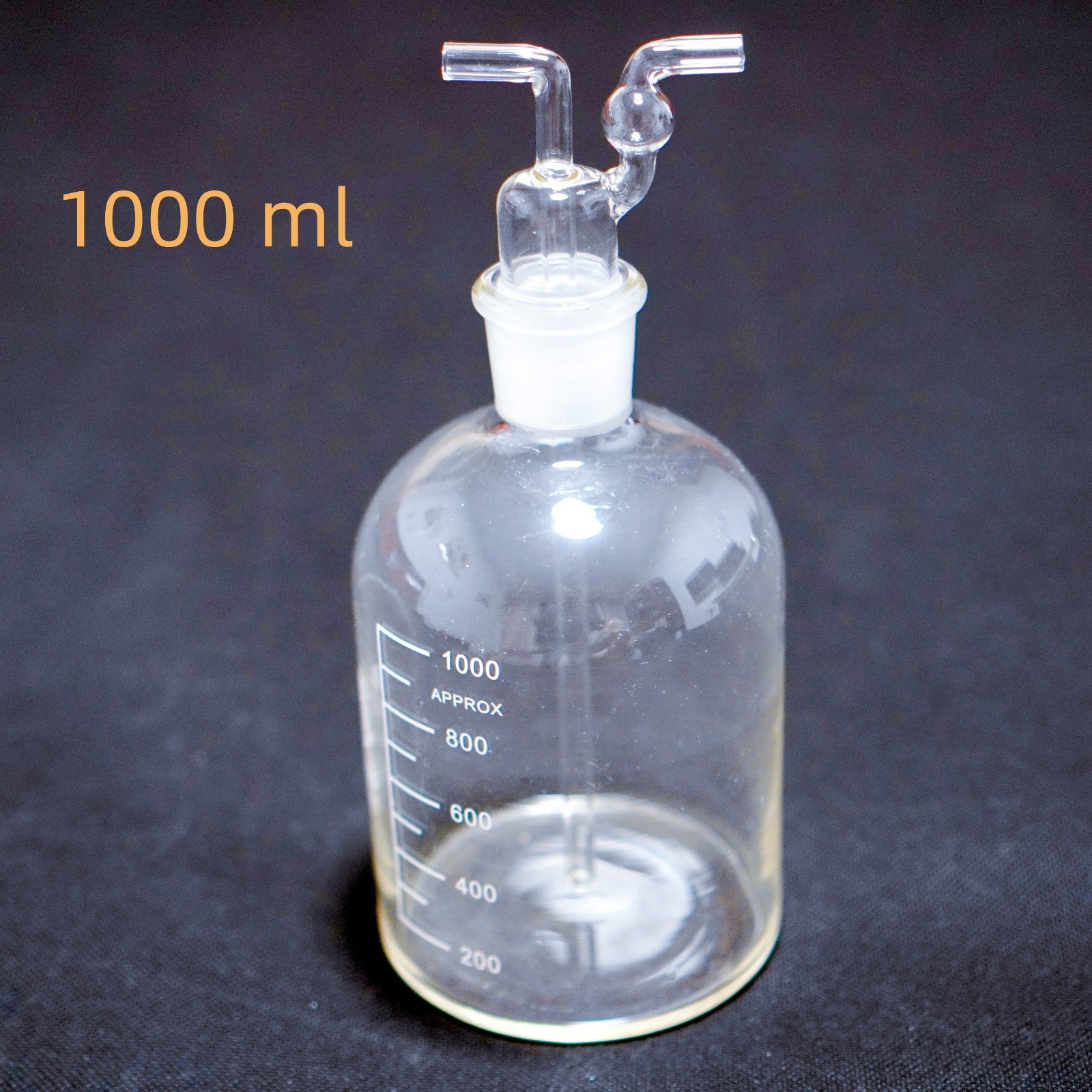 Lab glass wash bottle washing bottle 1000 ml, laboratory glass supplier