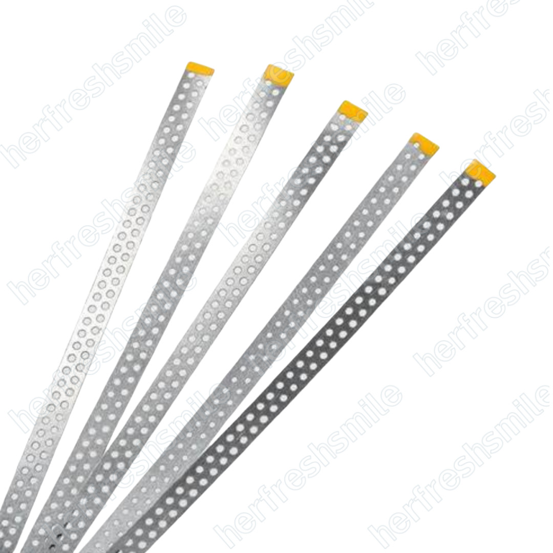 10Pcs Dental Double Diamond Orthodontic IPR Hole Polishing Strips Metal Sand USA