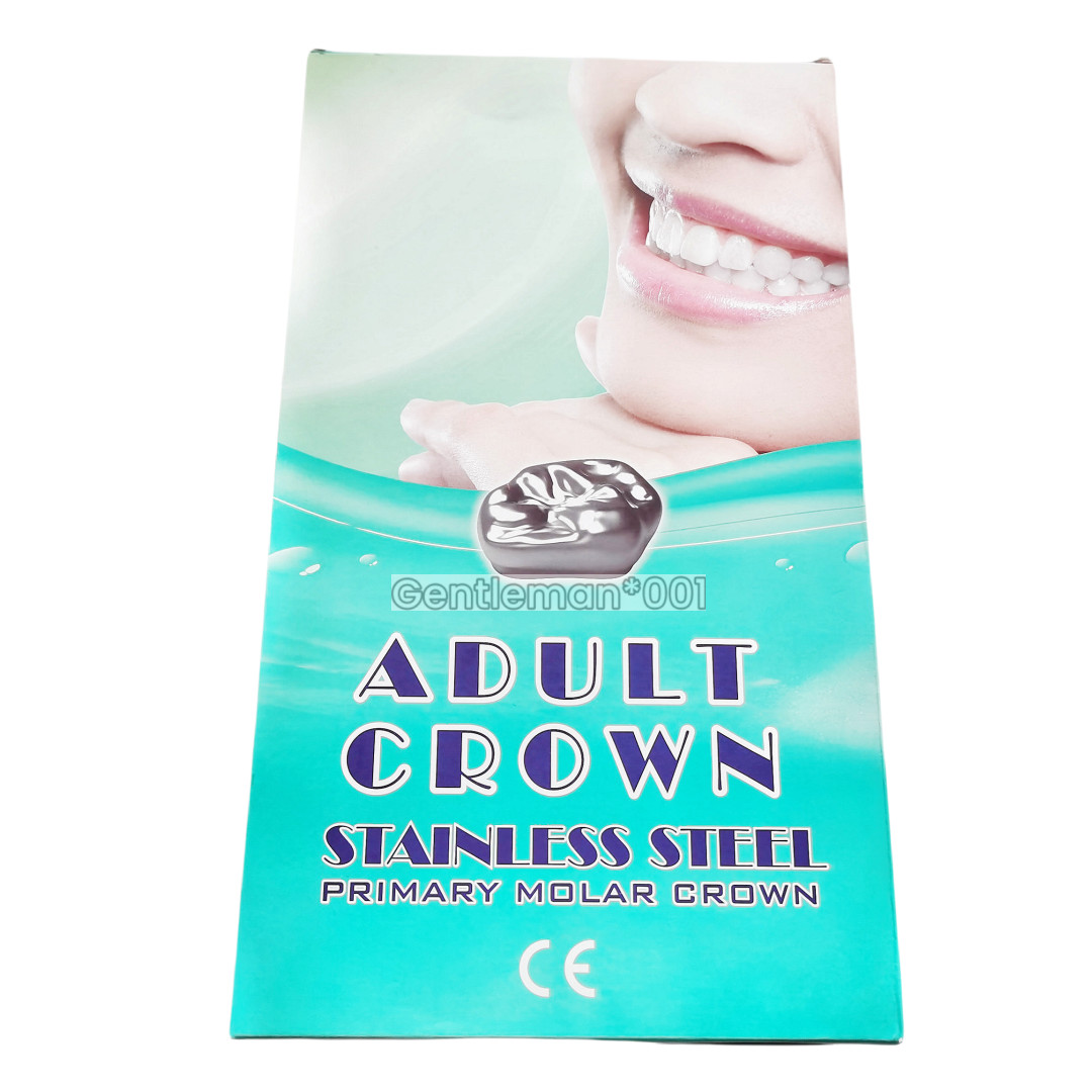 24Sizes Dental Primary Molar Teeth Crown Stainless Steel For Adult Temporary