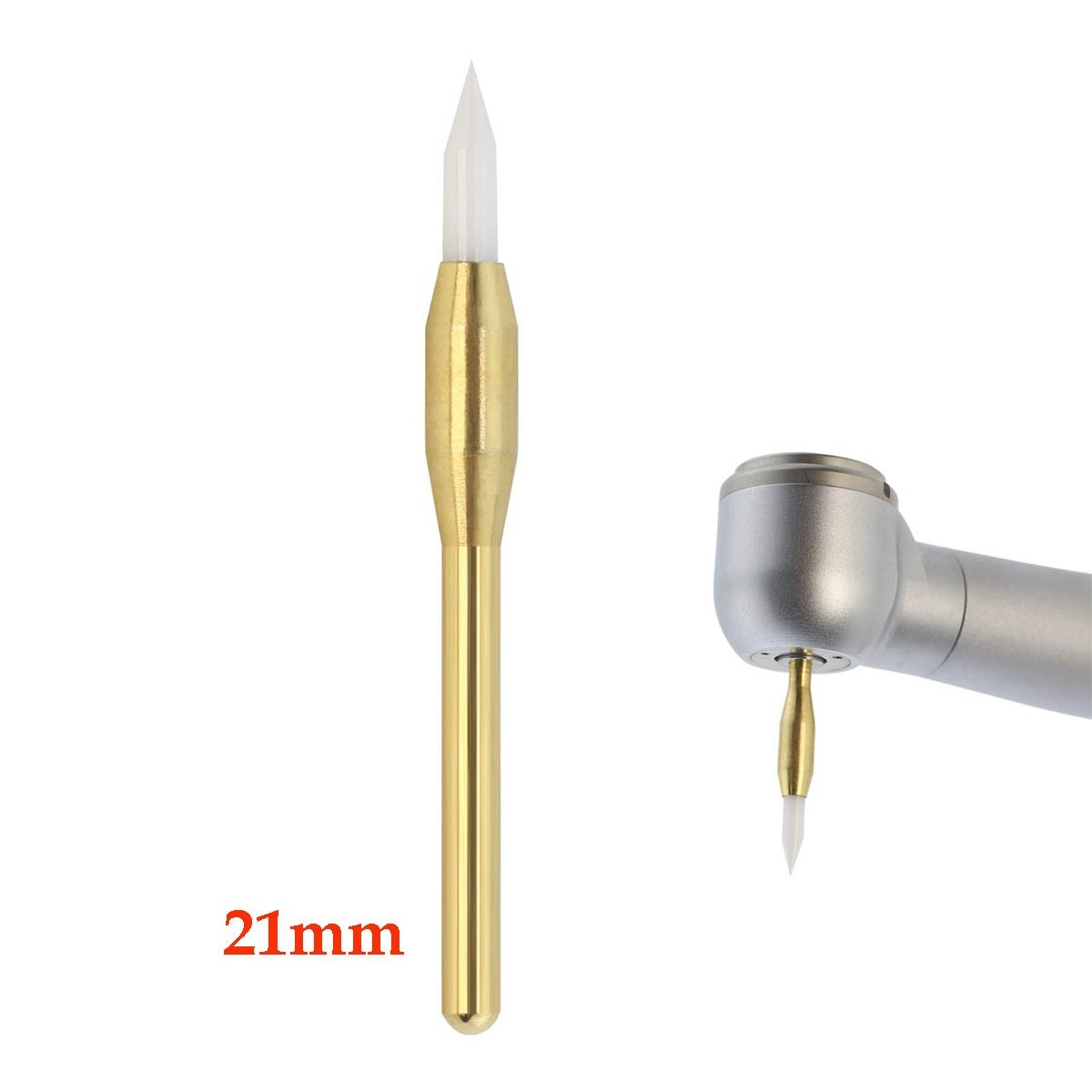 Dental Surgical Ceramic Soft Tissue Trimmer Burs 21mm for Gingival Retraction