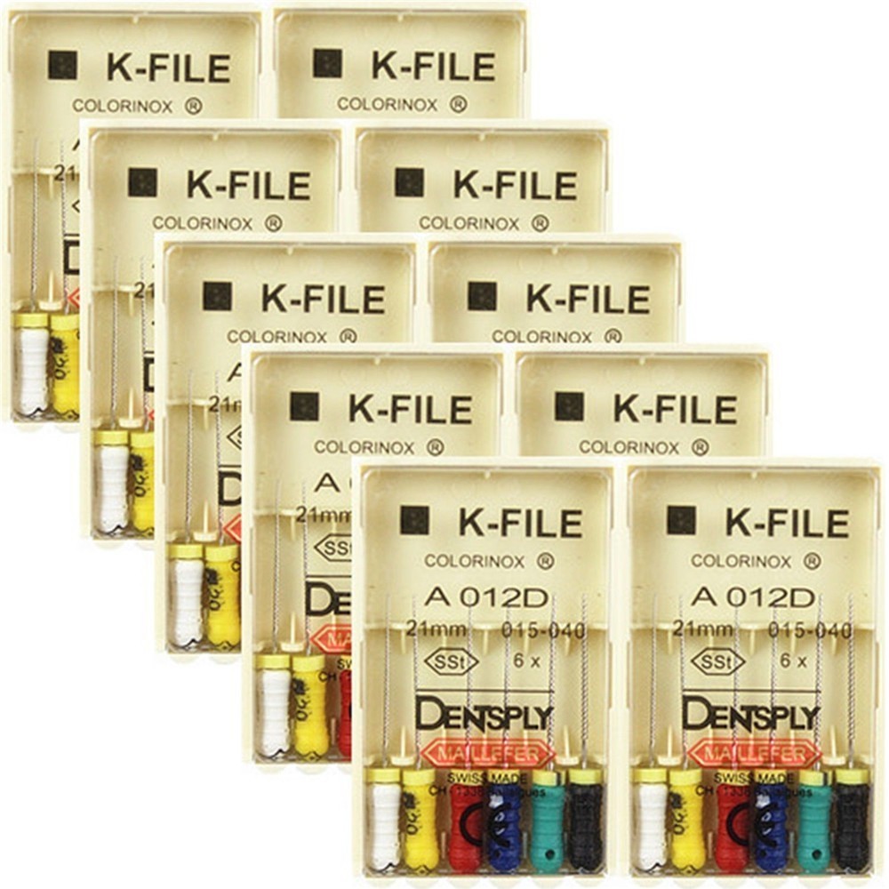 Dentsply Maillefer K-file Endodontic stainless steel 21mm All sizes 72 files/pk