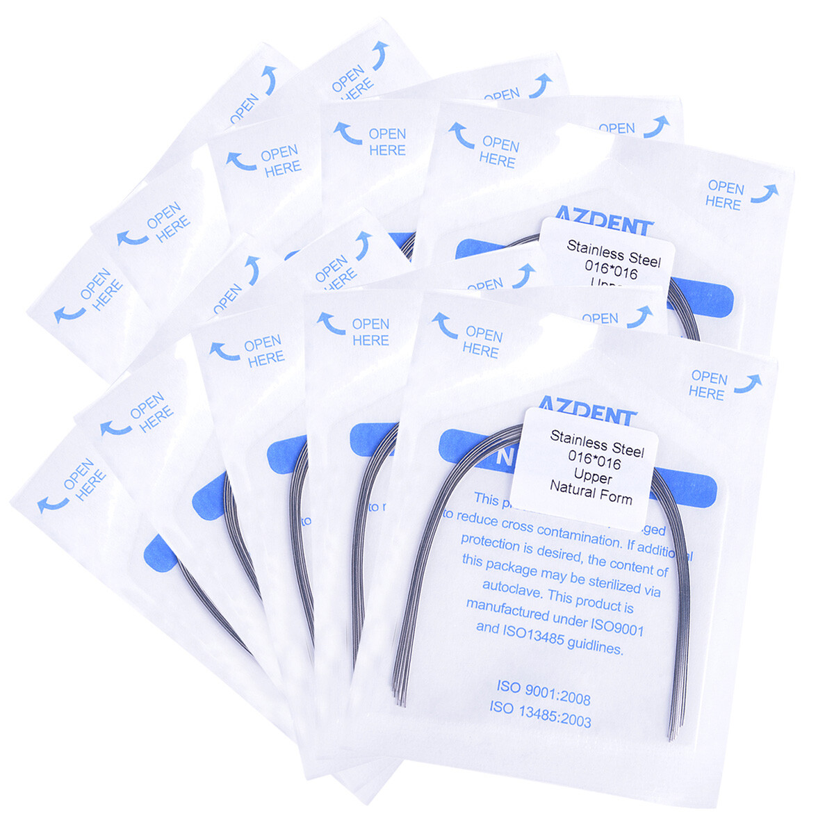 AZDENT Dental Orthodontic Arch Wires Stainless Steel Natural Form Rectangular