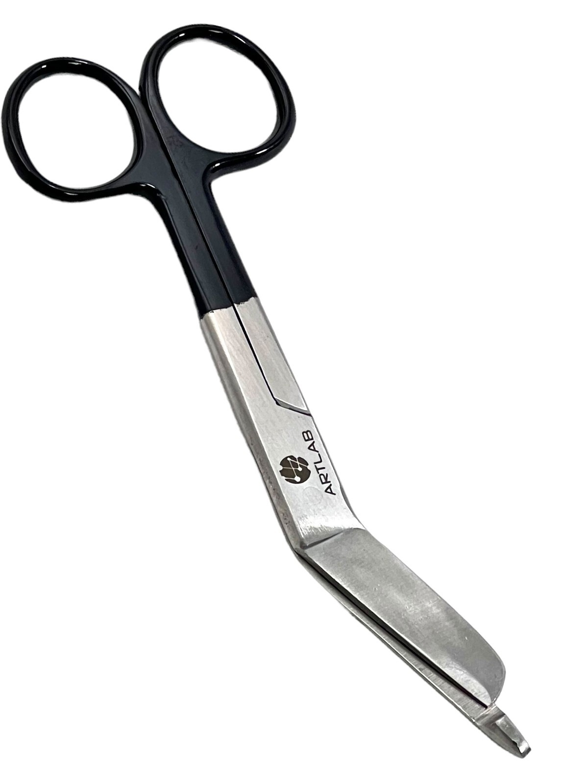 4 LISTER BANDAGE SCISSORS 5.5″ Orange, Black, Blue and Red Ring Stainless Steel
