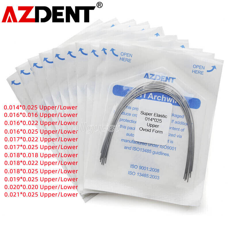 AZDENT Dental Orthodontic Super Elastic Niti Arch Wire Rectangular Ovoid Form