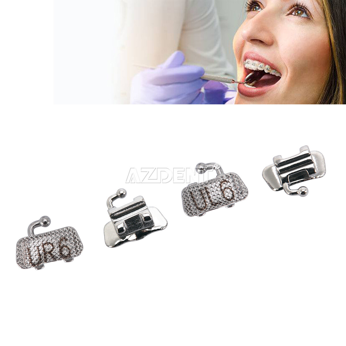 AZDENT Dental Orthodontic 1st Molar Buccal Tube Bondable Convertible Roth .022