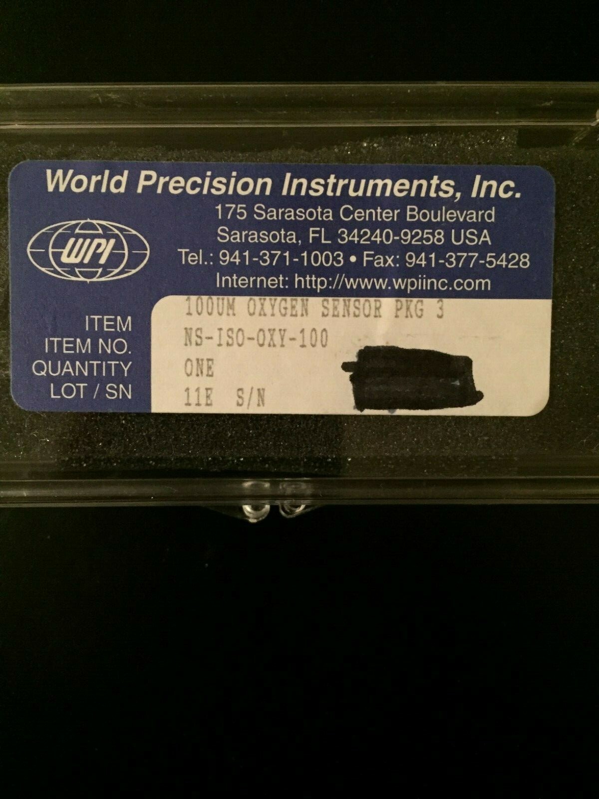WPI World Precision Instruments 100UM Oxygen Sensor Flexible PKG 3 *Free Ship*