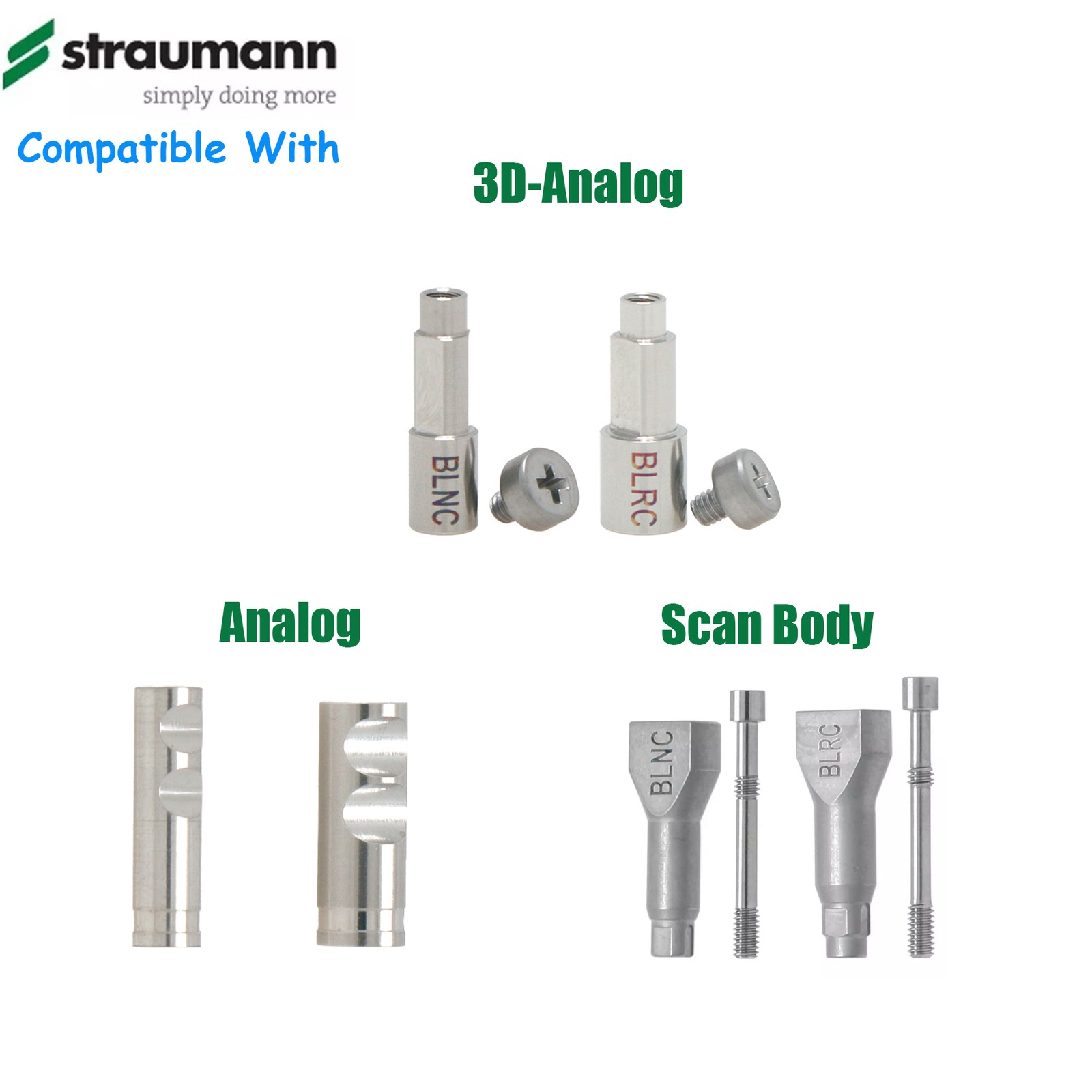 ITI Dental Abutment Healing Locator Transfer Scanbody Analog for Straumann NC/RC